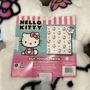 Hello Kitty Pink and White Silk Touch Throw